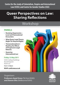 Queer Reflections on Law: Sharing Reflections - May 13, 2011